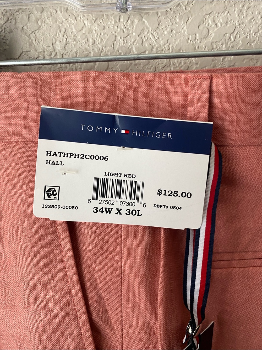 $125 Tommy Hilfiger Mens 100% Linen Dress Pants  Modern Fit - Picture 8 of 13